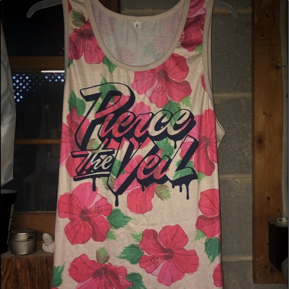 Pierce The Veil Floral Muscle Tank - Picture 1 of 2